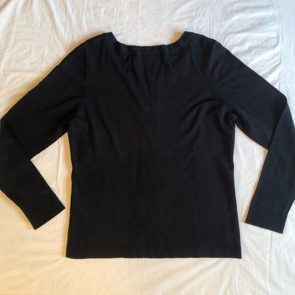 Prima Bella Elegant Black and Gold Studded Women's Fine Gage Sweater Size M - Picture 4 of 8
